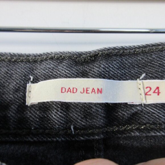 Levi's Premium Dad Jean 24 Black 100% Cotton Denim Baggy Streetwear Vintage 538 - Picture 4 of 15